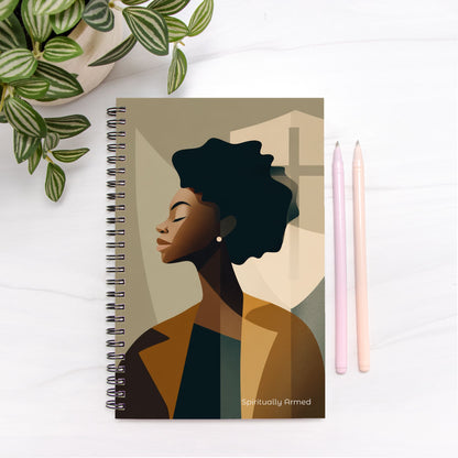 Spiritually Armed - 5.5 x 8.5 Hardbound Wire Notebook