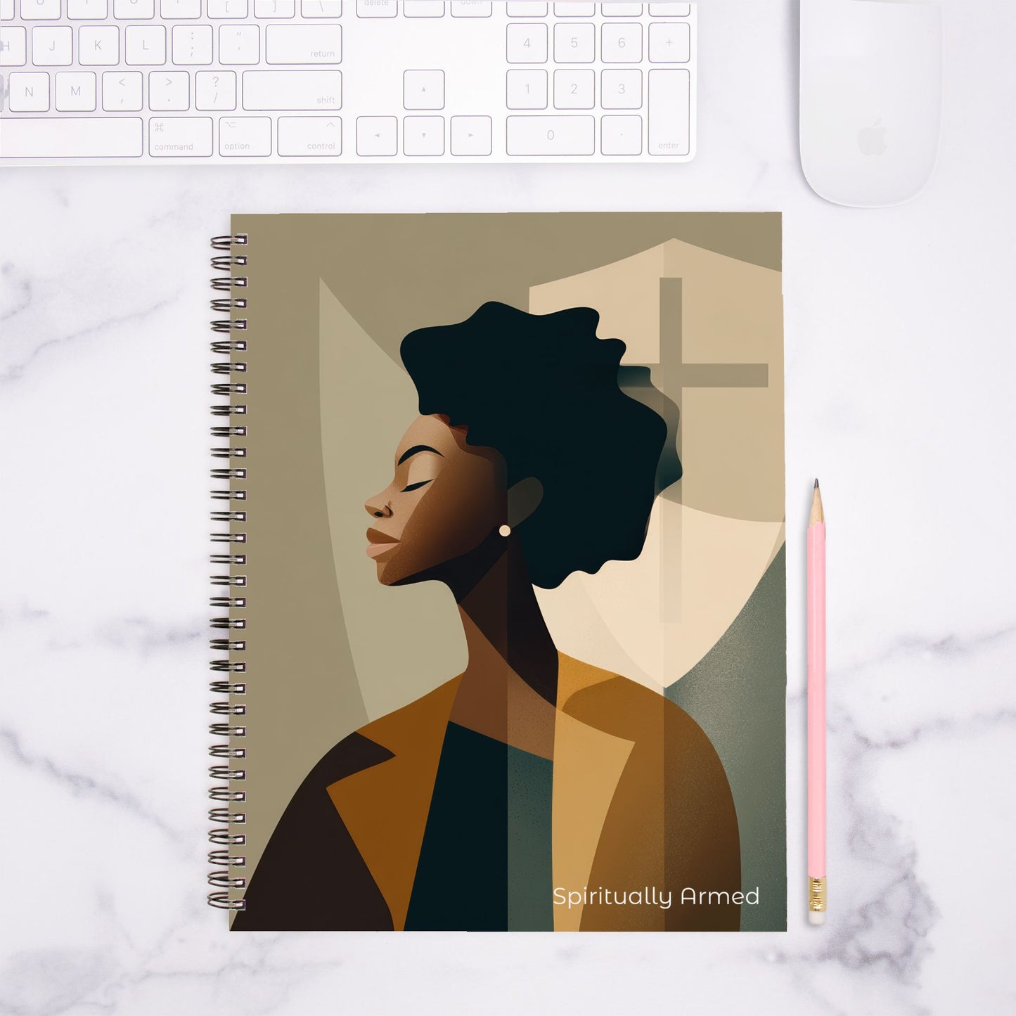 Spiritually Armed - Notebook Hardcover Spiral 8.5 x 11