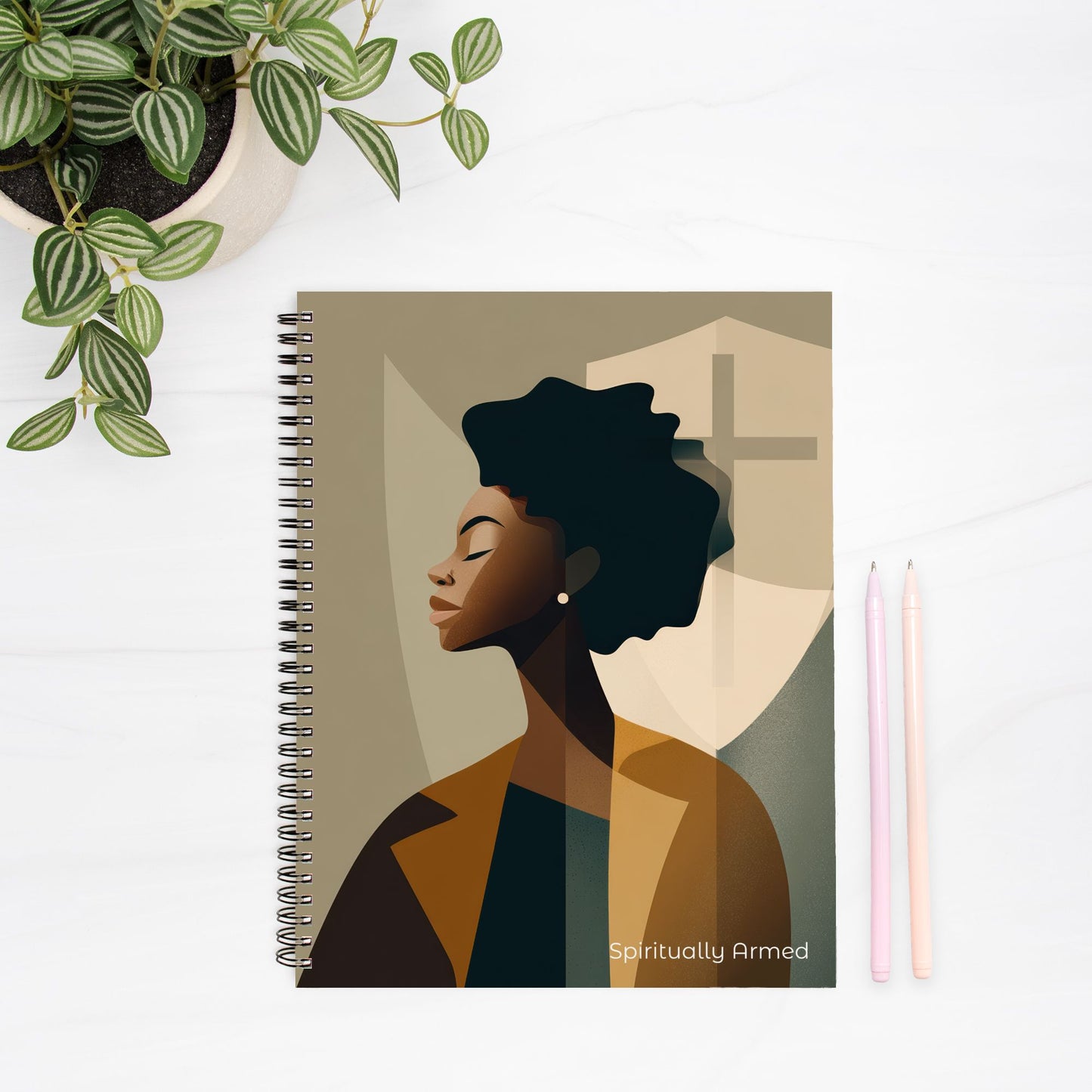 Spiritually Armed - Notebook Hardcover Spiral 8.5 x 11