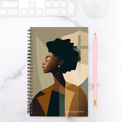 Spiritually Armed - 5.5 x 8.5 Hardbound Wire Notebook
