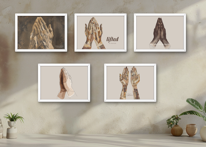 In My Prayers Collection | Mixed Set of 5 Flat Note Cards