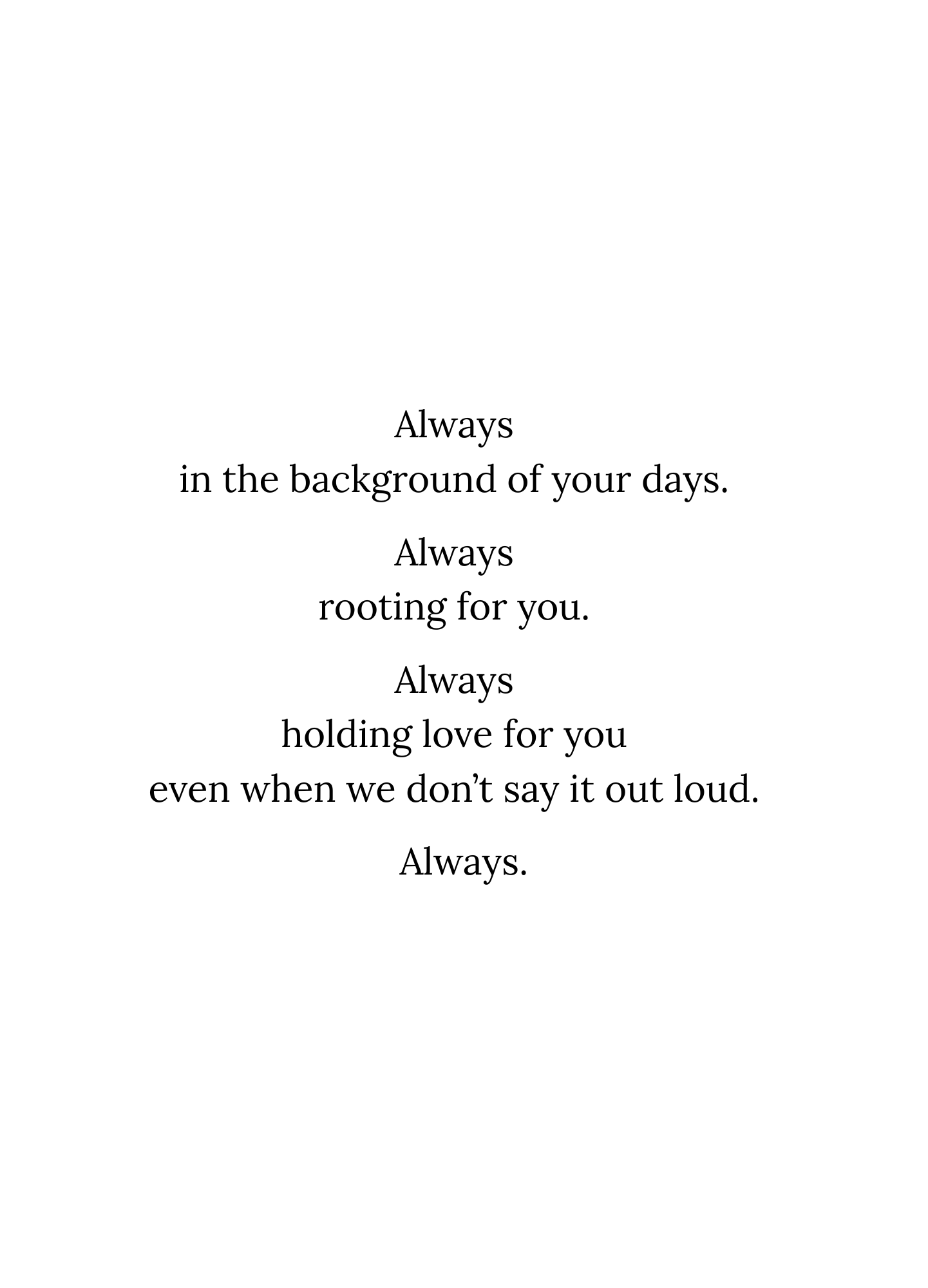 Always | Sentiment Card