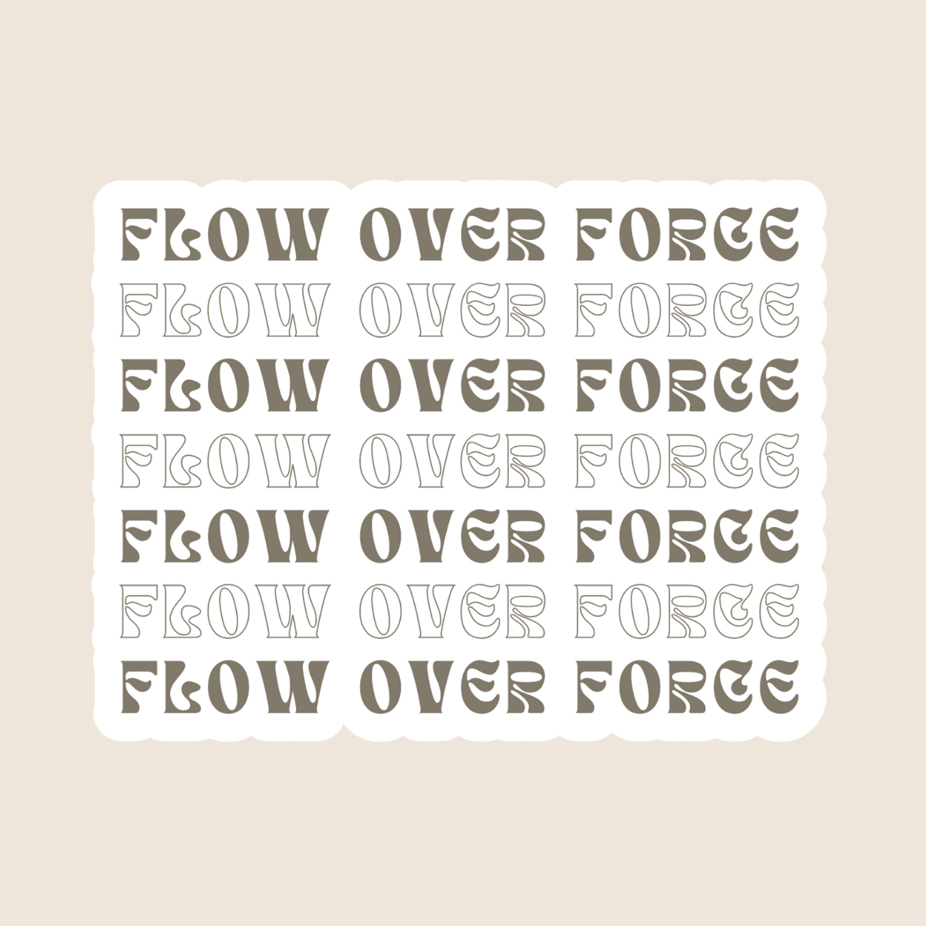 Flow Over Force [Word Version] (Sticker)