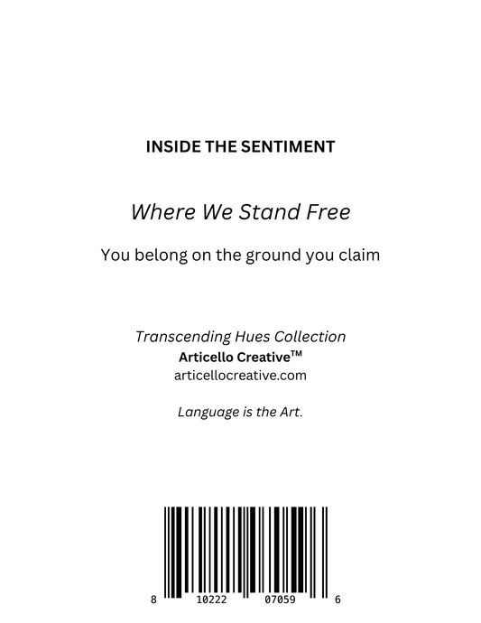 Where We Stand Free | Note Card