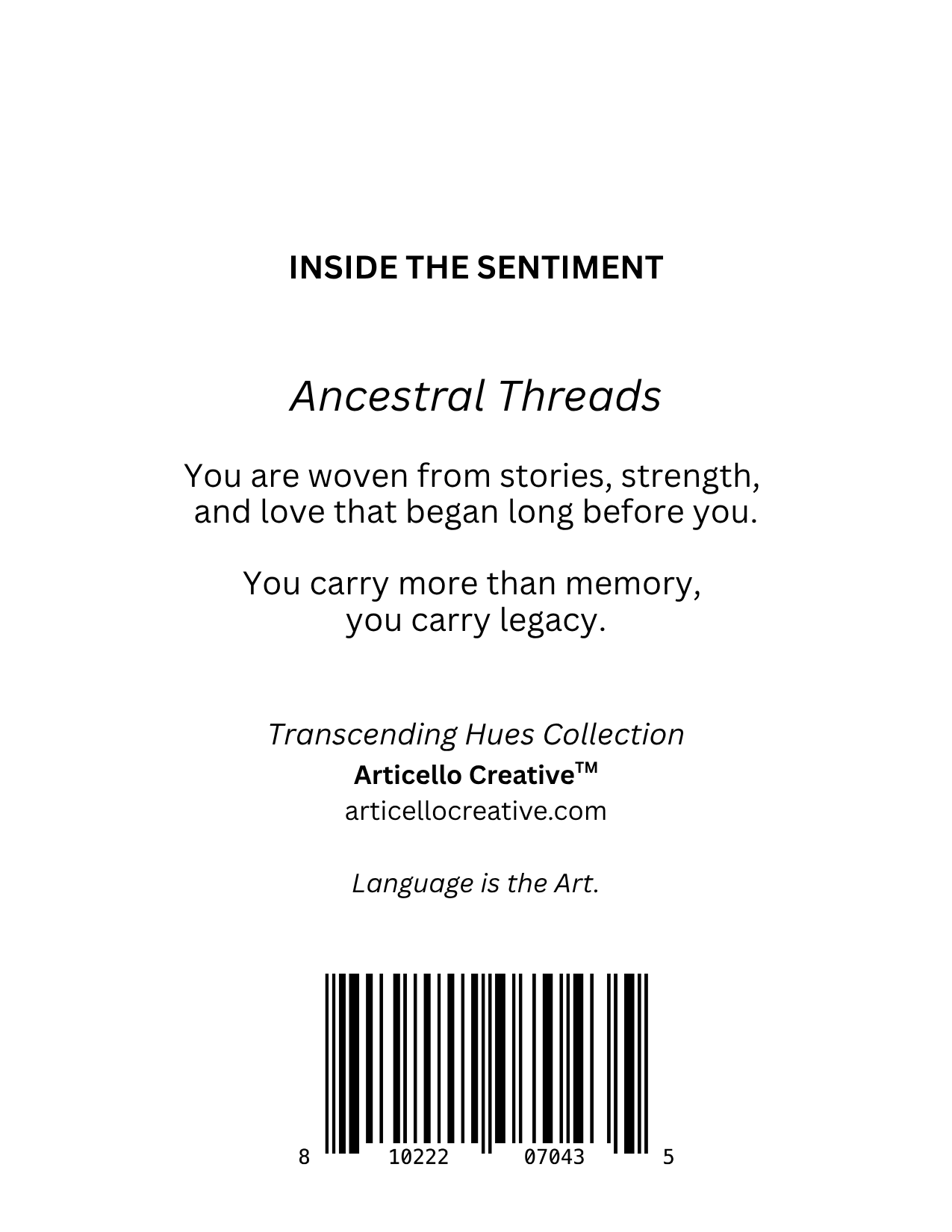 Ancestral Threads | Note Card