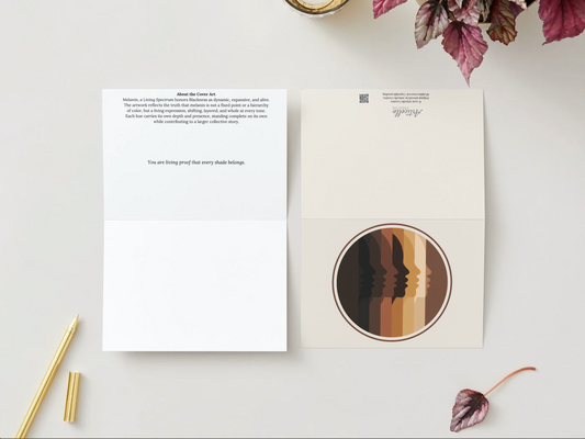 Melanin, a Living Spectrum | Folded Note Card