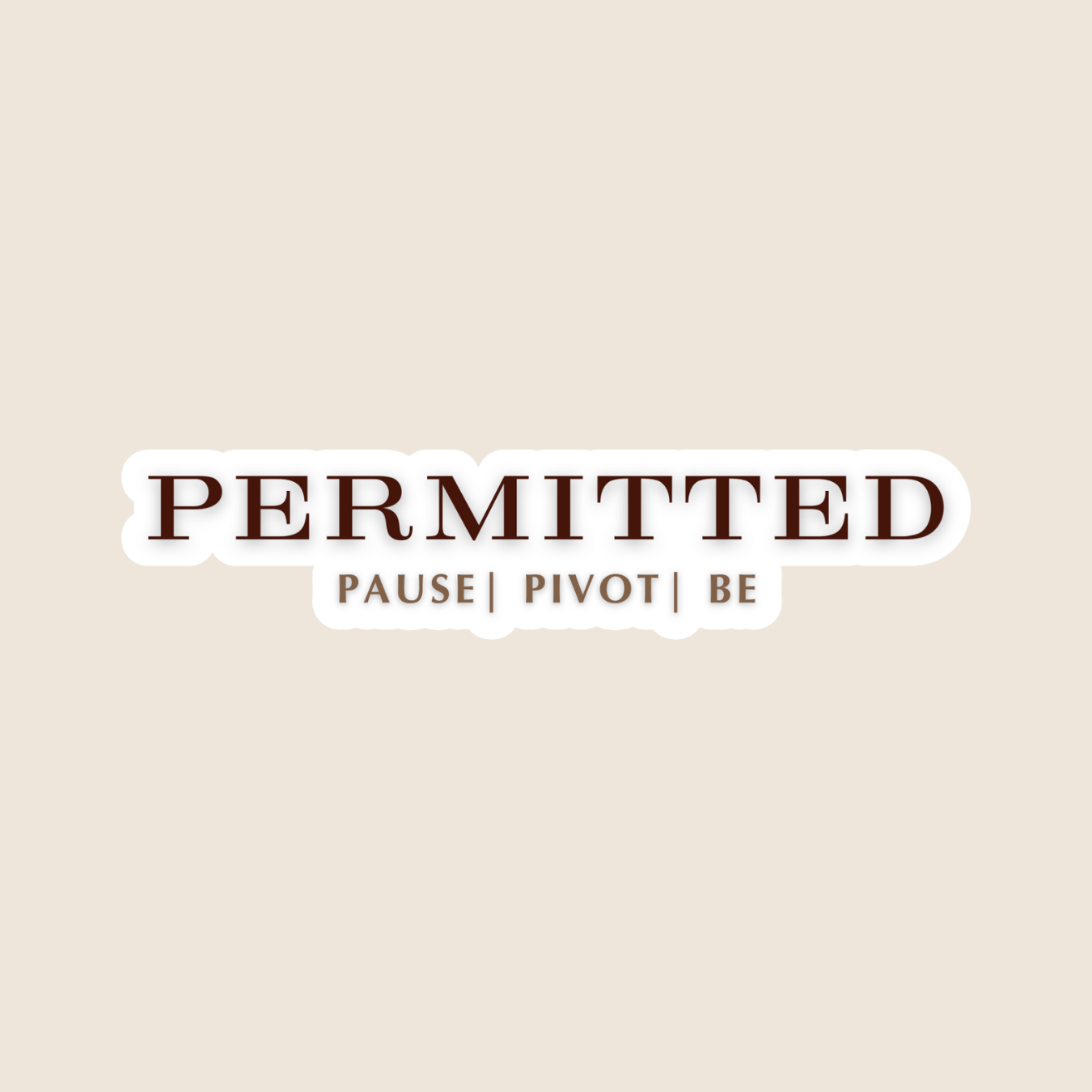 Permitted [Word Version] (Sticker)