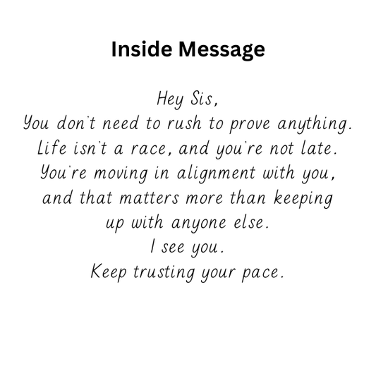 You Don't Need To Keep Up | Sentiment Card
