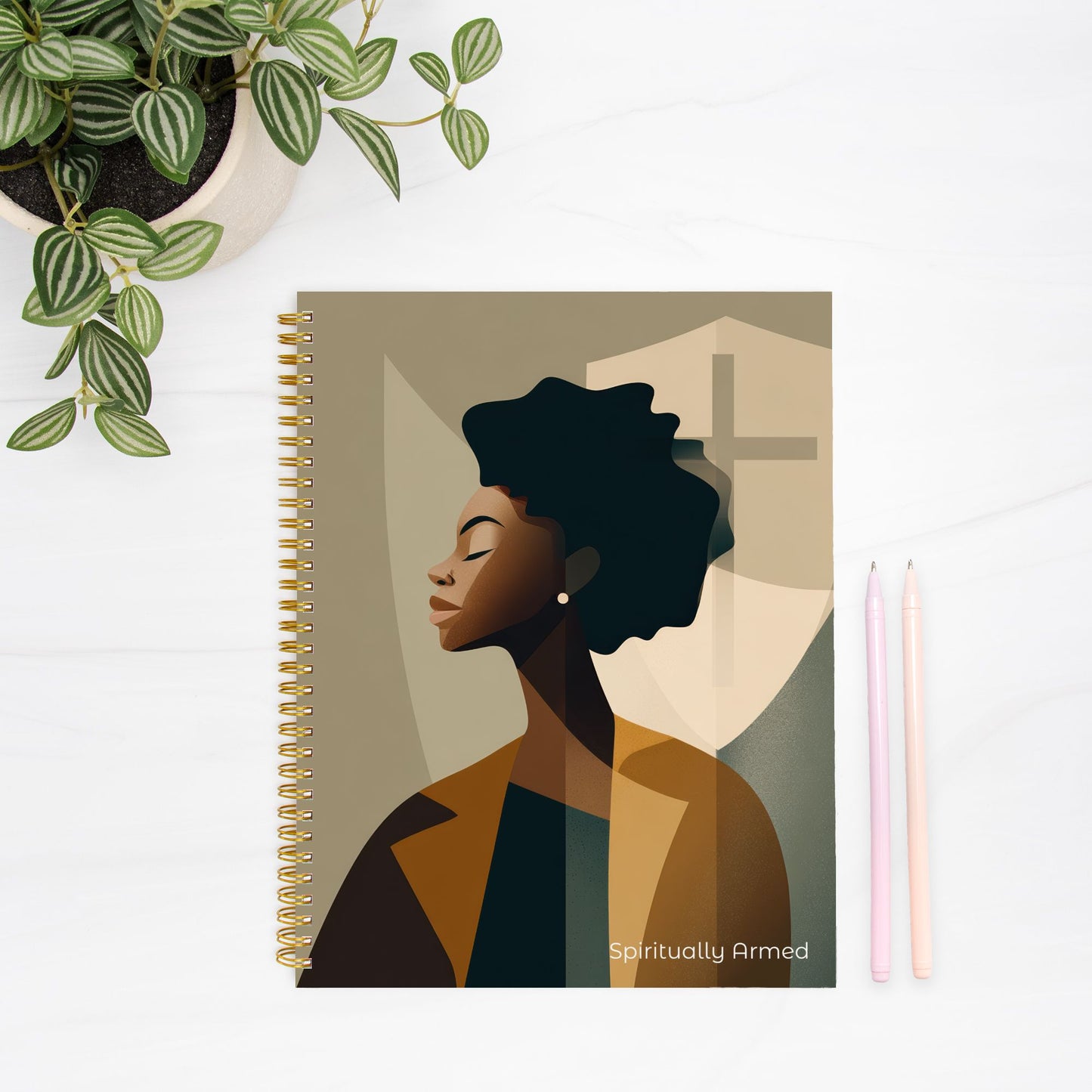 Spiritually Armed - Notebook Hardcover Spiral 8.5 x 11
