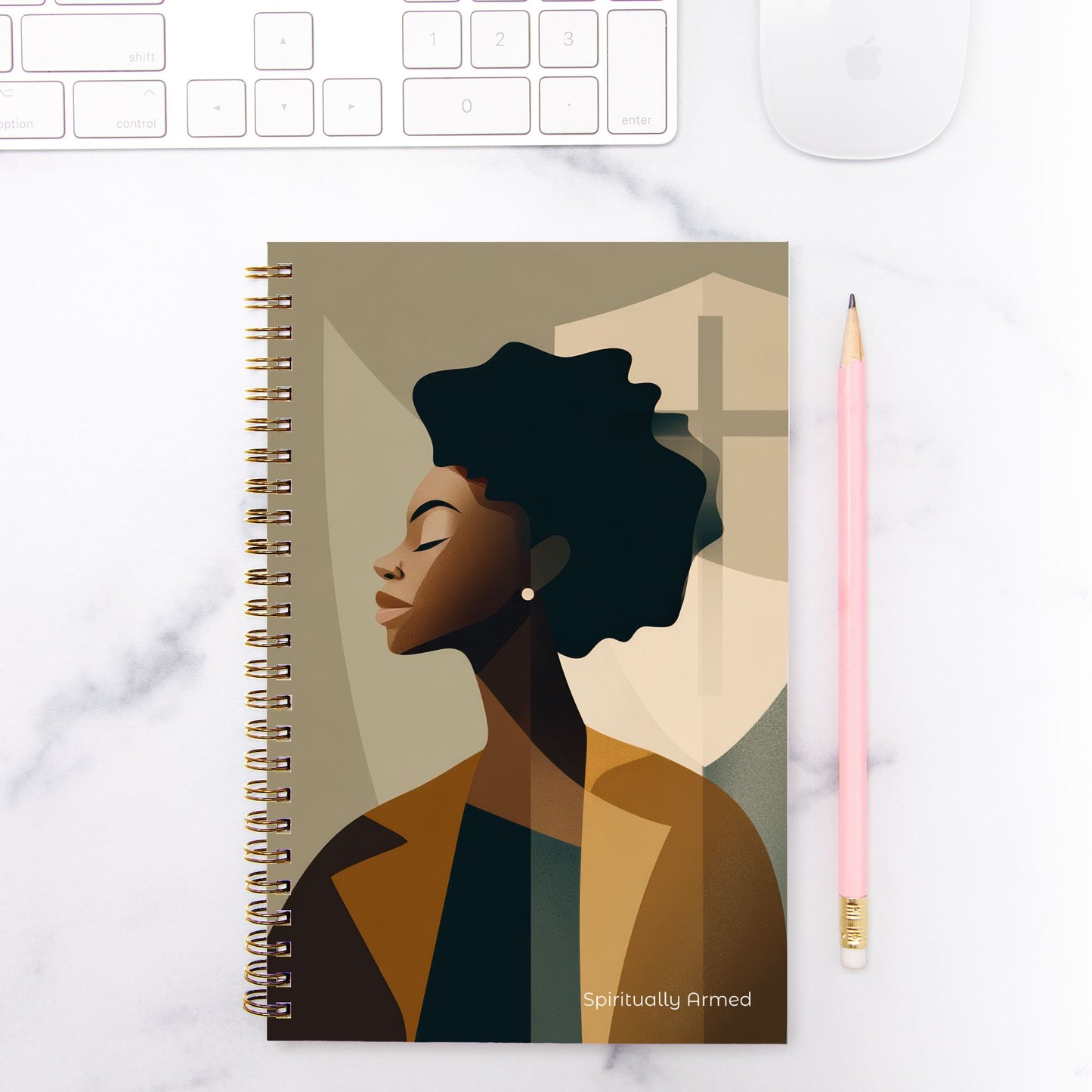 Spiritually Armed - 5.5 x 8.5 Hardbound Wire Notebook