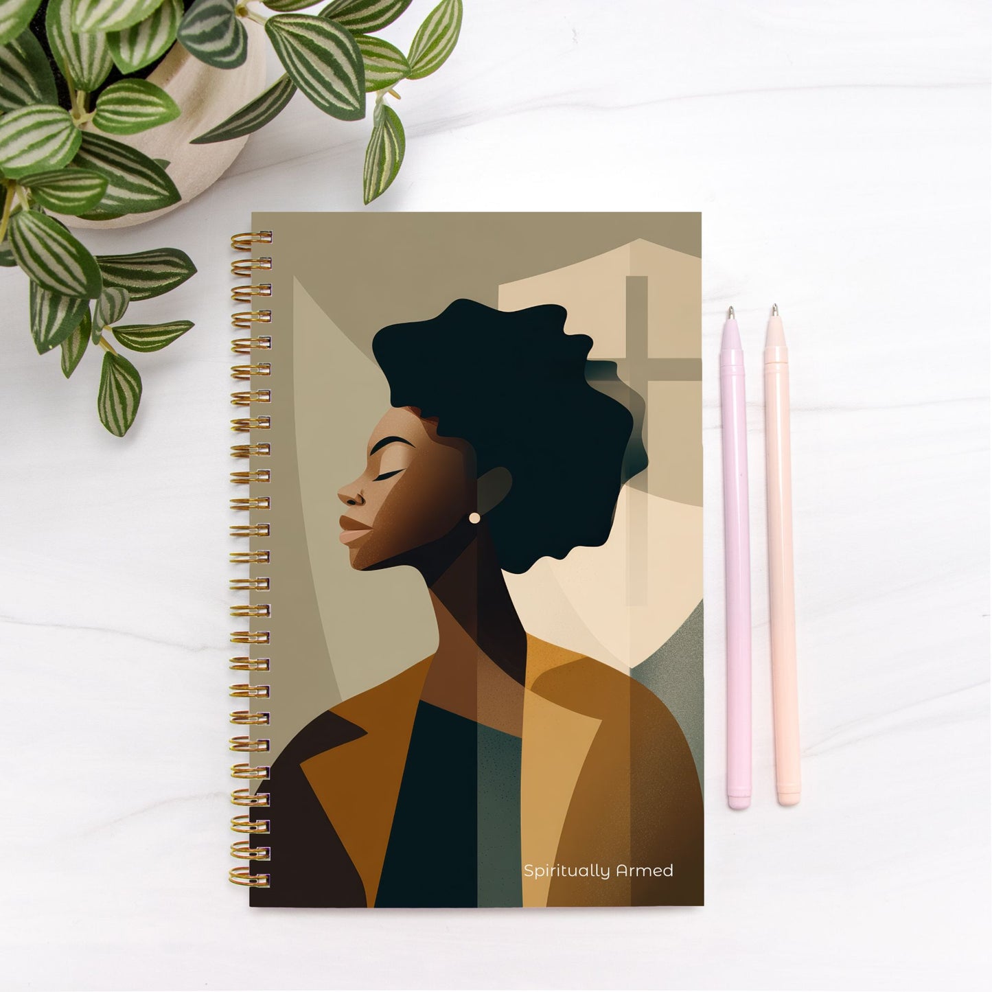 Spiritually Armed - 5.5 x 8.5 Hardbound Wire Notebook