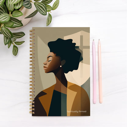 Spiritually Armed - 5.5 x 8.5 Hardbound Wire Notebook